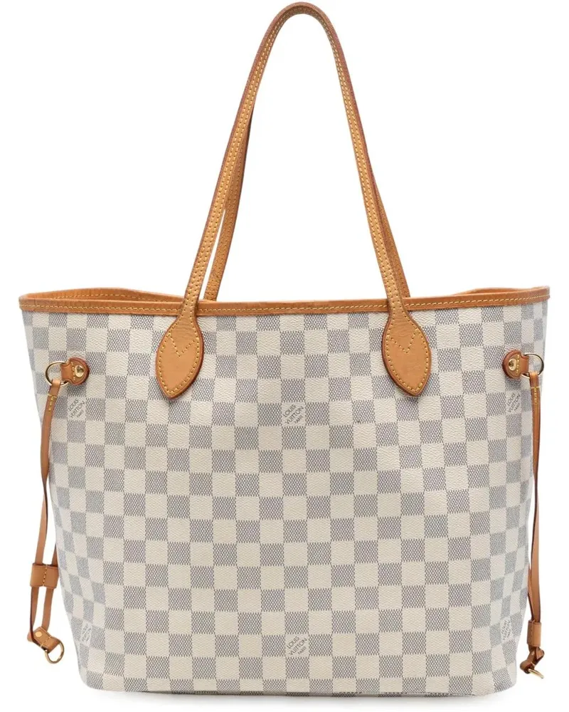 Louis Vuitton Shopper Damier Azur Neverfull MM weiß Weiß