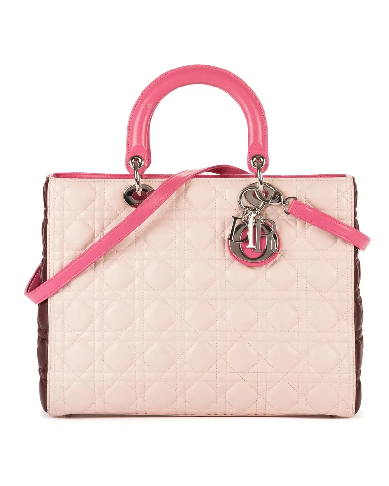 Dior Crossbody Bags Lady Dior Large rosa Gold