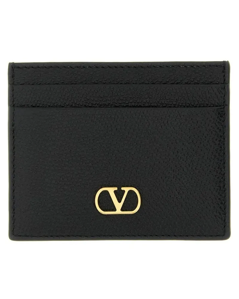 Valentino Garavani Portemonnaie Vlogo Signature Cardholder schwarz Schwarz