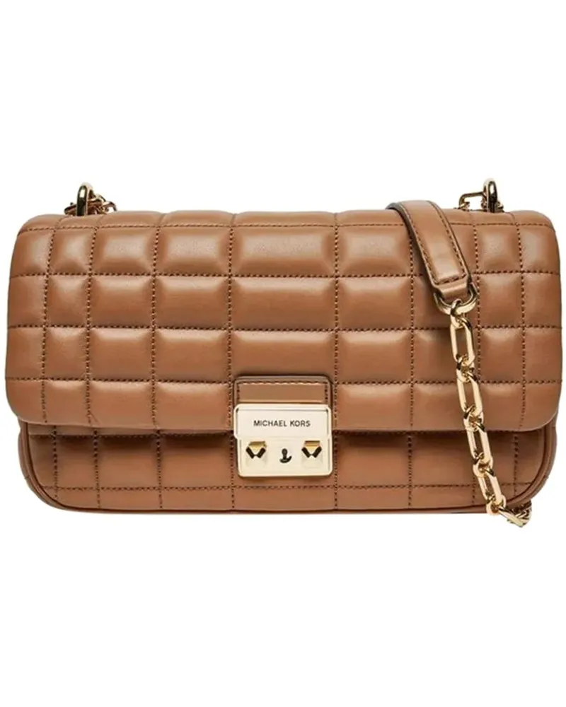 Michael Kors Hobo Bags Quilted Brown Leather Shoulder Bag braun Braun