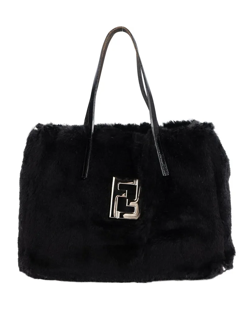 Fendi Crossbody Bags  FF Black Fur Handbag bunt Bunt
