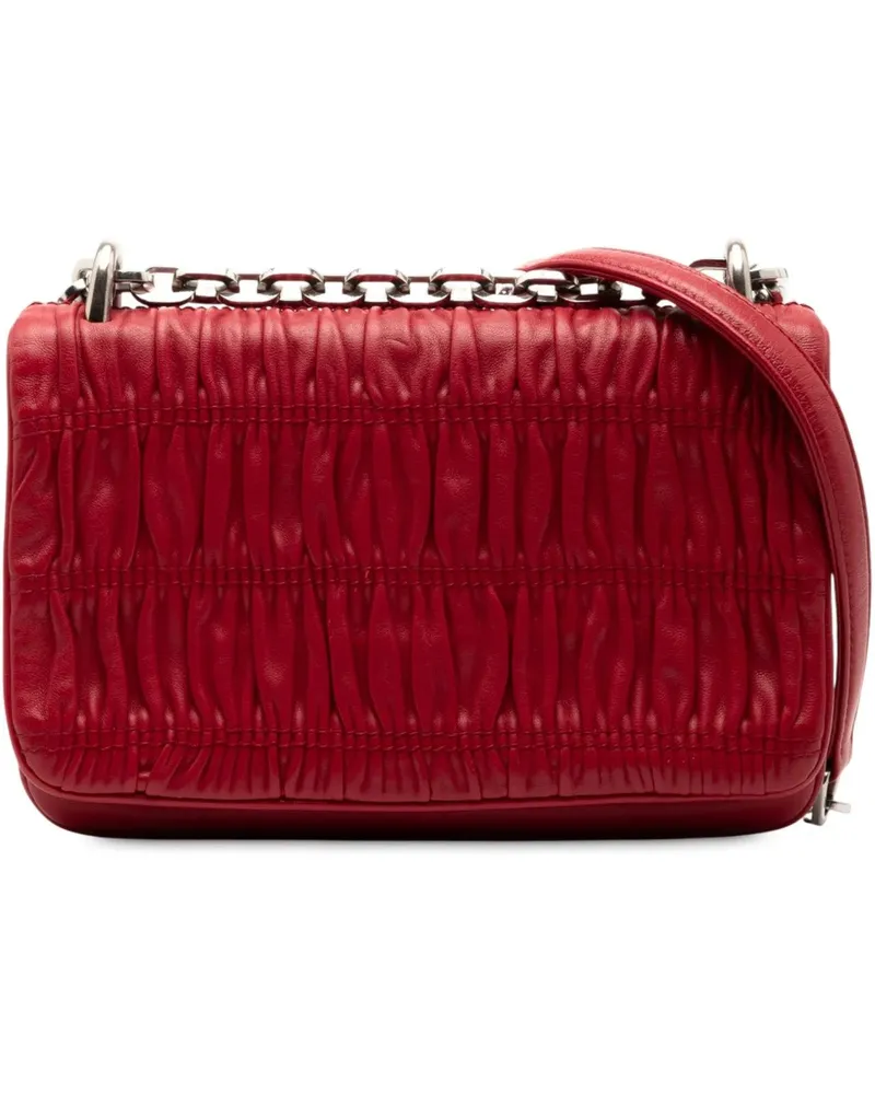 Prada Hobo Bags Nappa Gaufre Shoulder Bag rot Rot