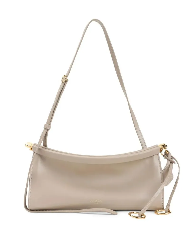 Alaïa Hobo Bags East West Shoulder Bag In Grege Calf Leather beige Beige