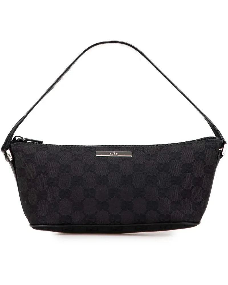 Gucci Hobo Bags GG Canvas Boat schwarz Schwarz