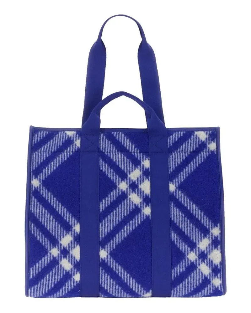 Burberry Shopper & Totes Plaid Wool Shopper Bag blau Blau