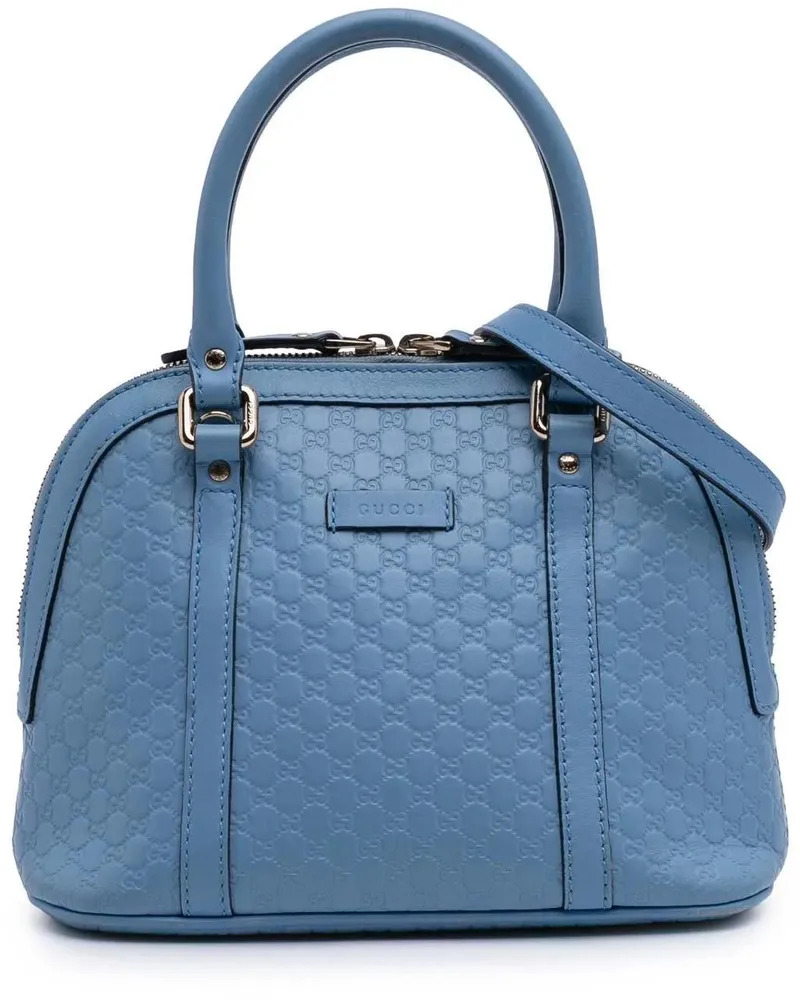 Gucci Hobo Bags Mini Microssima Dome Satchel blau Blau