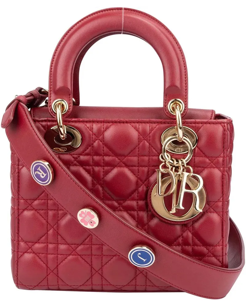 Dior Crossbody Bags  Quilted Leather ABC Lady Dior Handb rot Rot