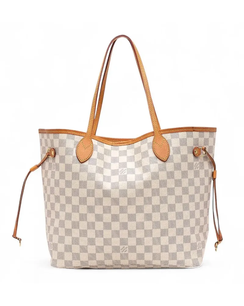 Louis Vuitton Shopper Damier Azur Neverfull MM weiß Weiß