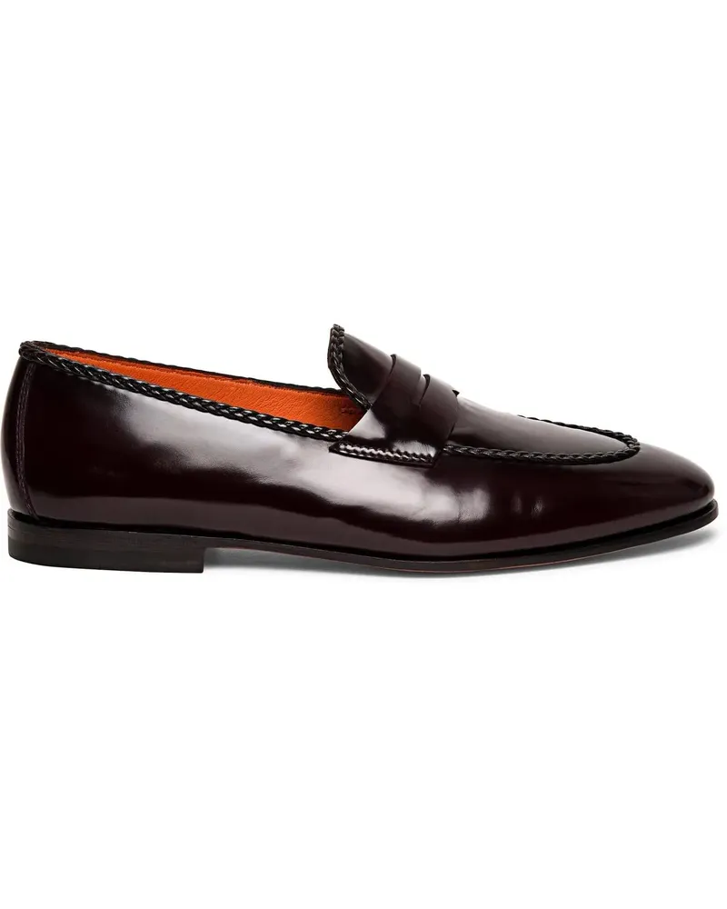 Santoni Loafer Men?s leather penny loafer weiß Weiß