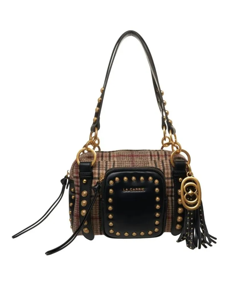 LA CARRIE Hobo Bags Glencheck Shoulder Bag schwarz Schwarz