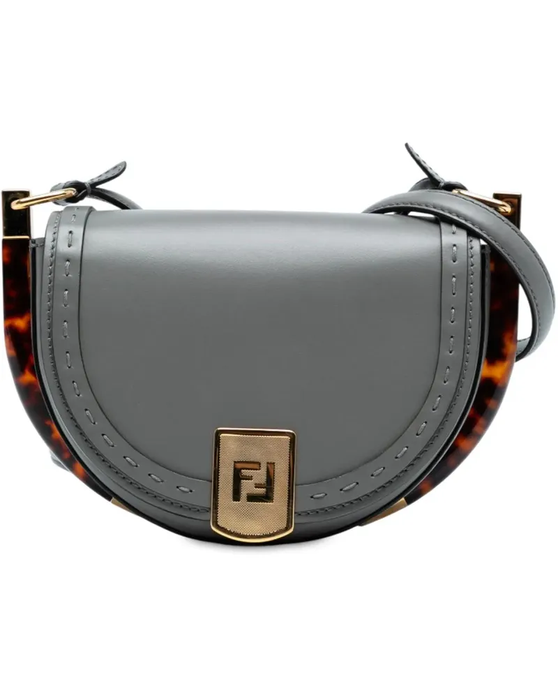 Fendi Hobo Bags Leather Moonlight Crossbody grau Grau