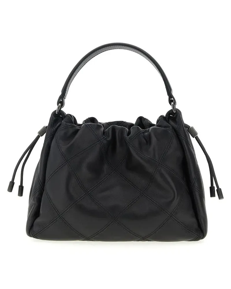 Brunello Cucinelli Beuteltaschen Bucket Mellow' Small Handbag schwarz Schwarz