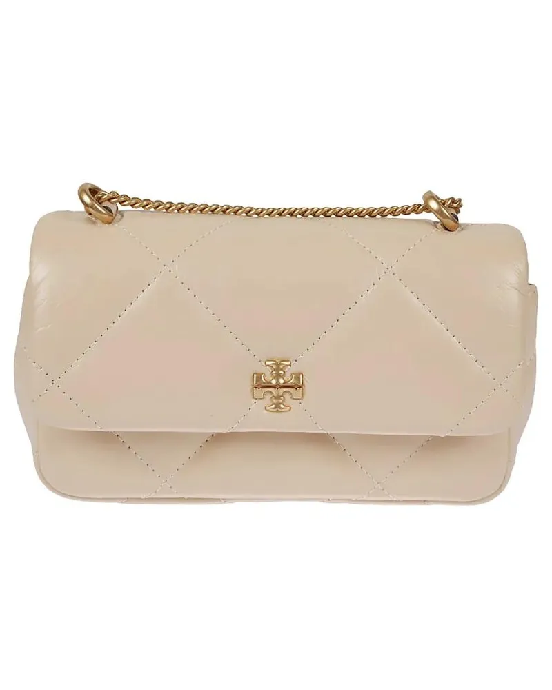 Tory Burch Hobo Bags Kira Quilted Leather Handbag beige Beige