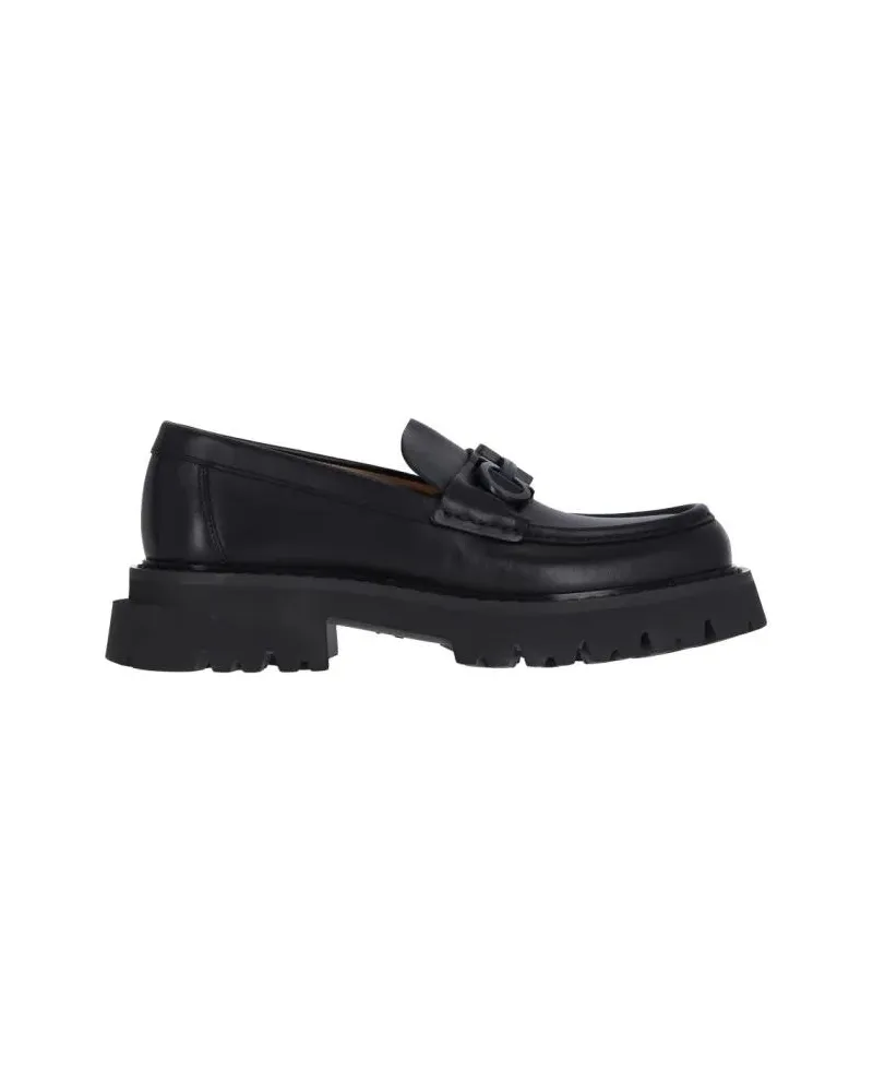 Ferragamo Loafer Chunky "Gancini" Loafers – Black schwarz Schwarz