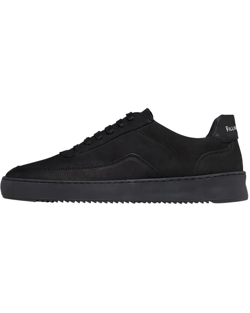 Filling Pieces Low-Top Sneaker Mondo 2.0 Ripple Nubuck All Black schwarz Schwarz