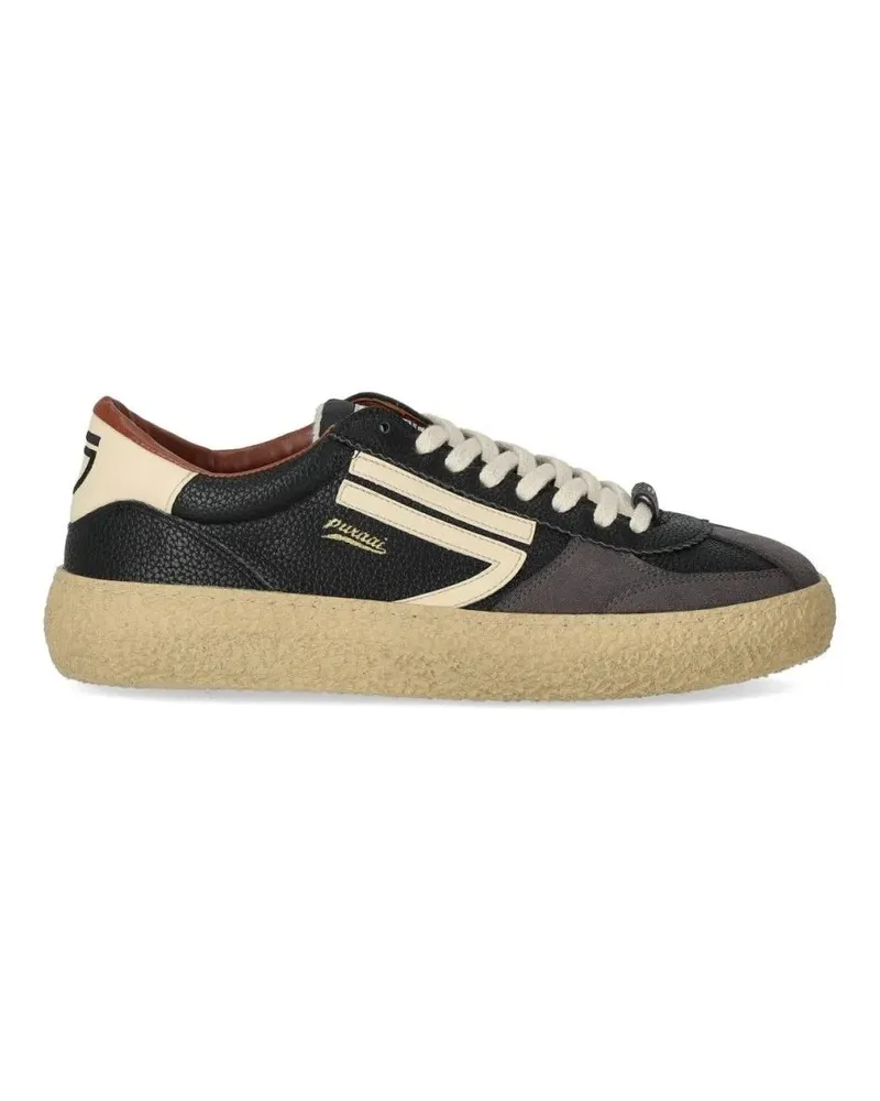 Puraai Low-Top Sneaker 1.01 Vintage Eclipse Sneaker schwarz Schwarz