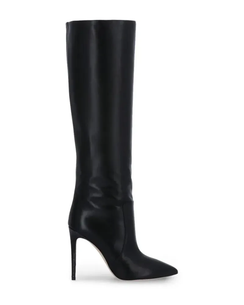Paris Texas Stiefel Arrow Toe Stiletto Boots In Black Leather schwarz Schwarz