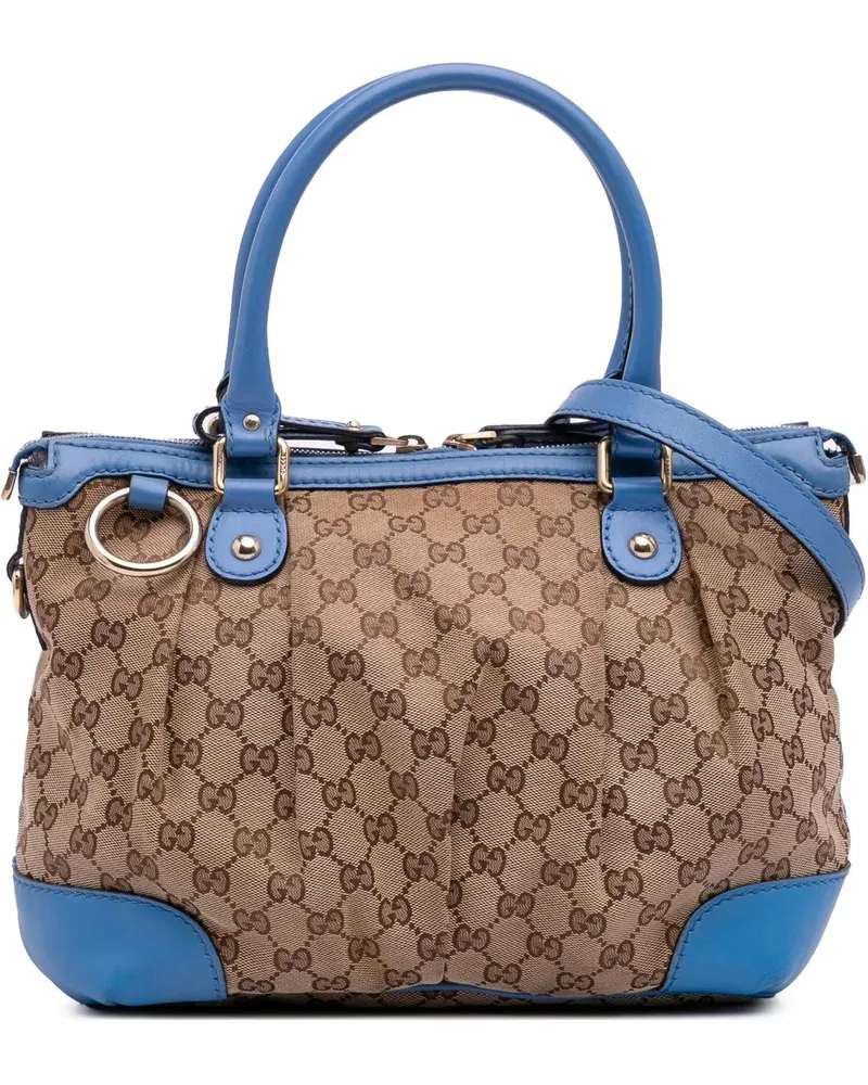 Gucci Hobo Bags GG Canvas Sukey Satchel braun Braun