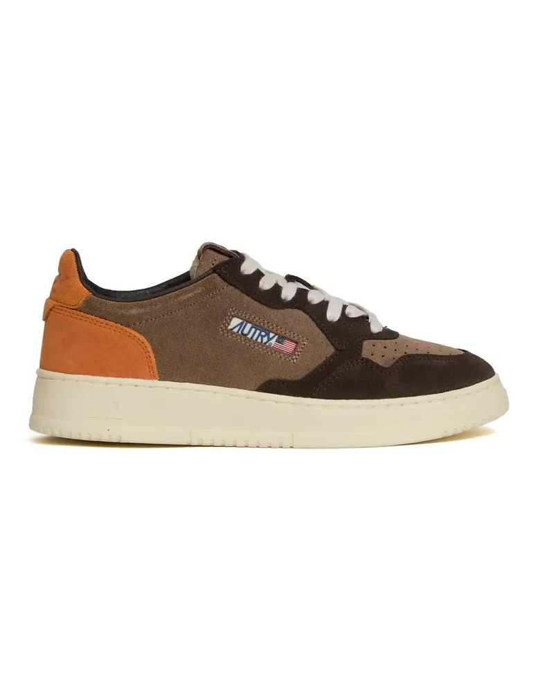 AUTRY Low-Top Sneaker Medalist Low Tricolor Suede Sneakers braun Braun