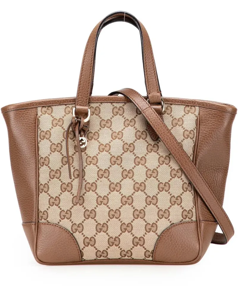 Gucci Hobo Bags Small GG Canvas Bree Satchel braun Braun