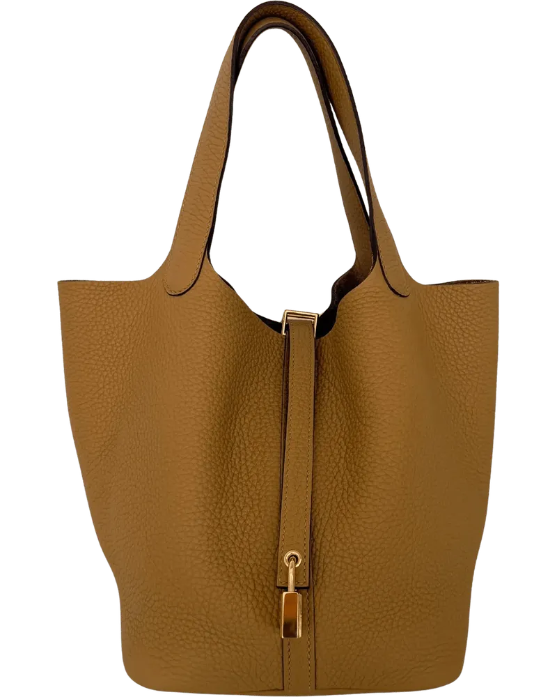 Hermès Crossbody Bags Hermes Picotin Lock 22 Taurillon Clemence Biscuit braun Braun