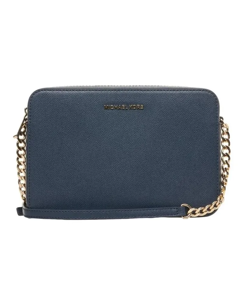 Michael Kors Hobo Bags Navy 'Jet Set' Leather Shoulder Bag schwarz Schwarz
