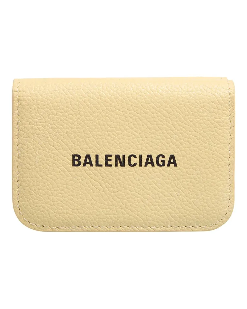 Balenciaga Portemonnaies Mini Logo Cash Wallet Gelb