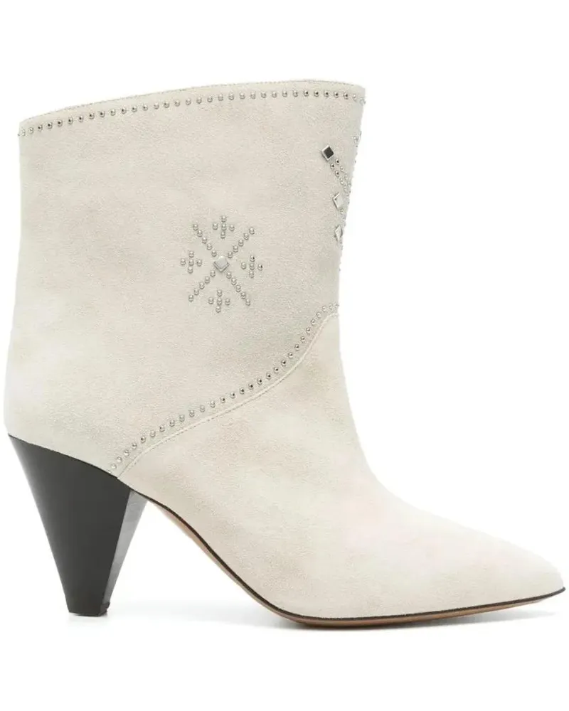 Isabel Marant Stiefel Ecru 75Mm Loline Boots weiß Weiß