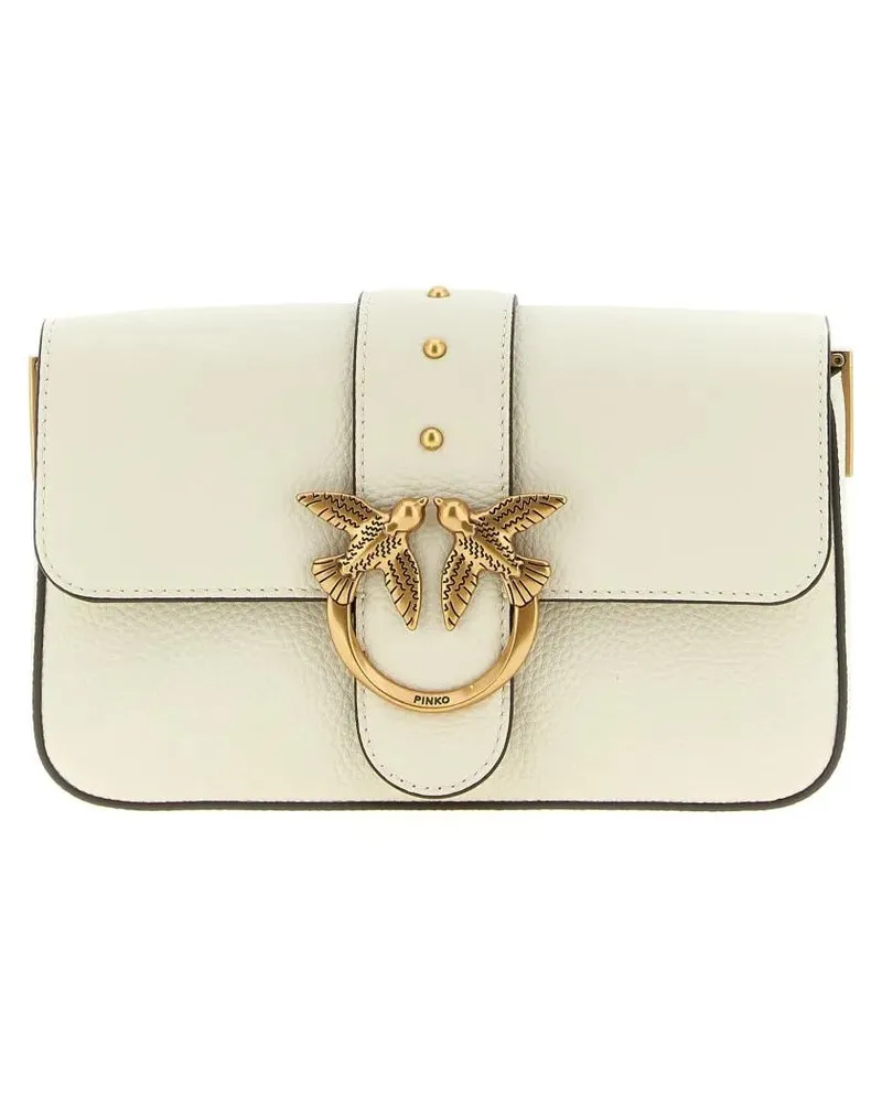 Pinko Crossbody Bags Love One Mini Slouchy Fl beige Beige