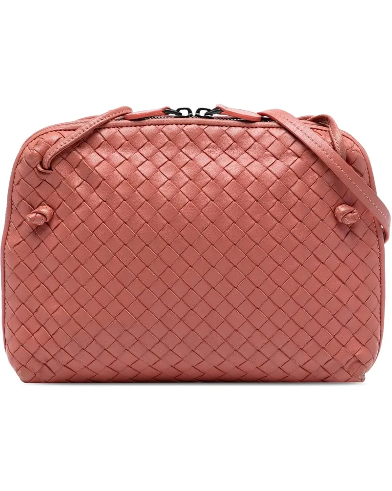 Bottega Veneta Hobo Bags Nappa Intrecciato Nodini Crossbody rosa Gold
