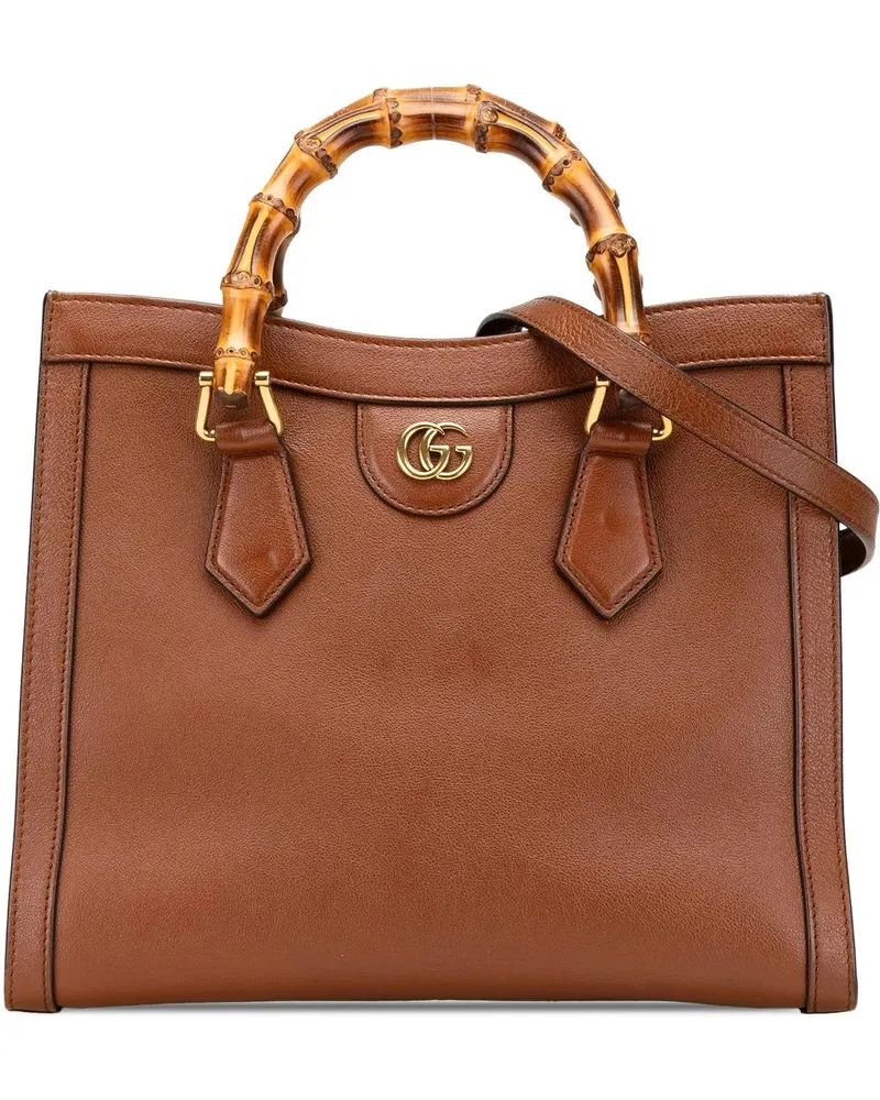 Gucci Hobo Bags 2016-2024 Small Leather Bamboo Diana Satchel braun Braun