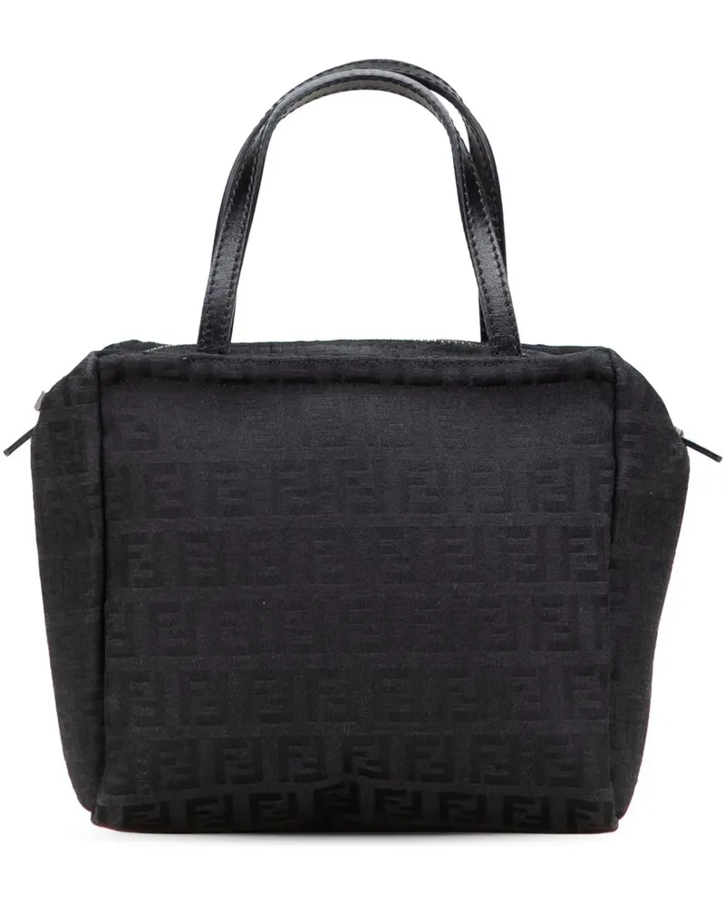 Fendi Crossbody Bags Mini Zucchino Canvas Handbag schwarz Schwarz