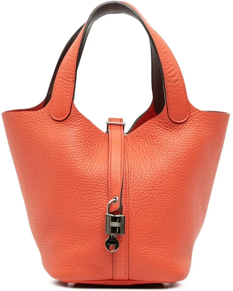 Hermès Crossbody Bags Clemence Picotin Lock 18 orange Orange