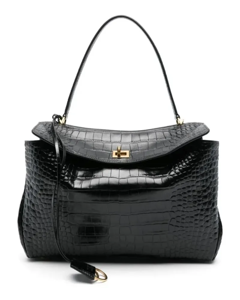 Balenciaga Hobo Bags Rodeo Top Handle M Bag schwarz Schwarz