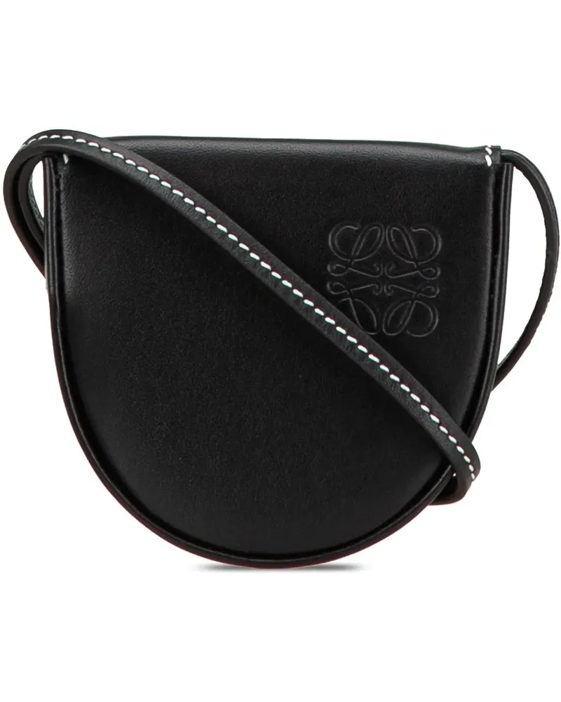 Loewe Hobo Bags 2010-2024 Mini Soft Calfskin Heel Pouch schwarz Schwarz