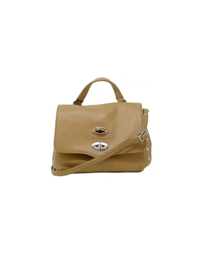Zanellato Crossbody Bags Postina Daily Giorno Baby Cappuccino Leather Handb braun Braun
