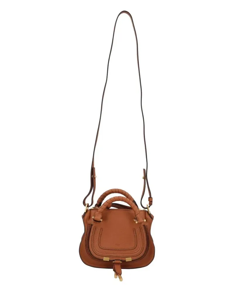 Chloé Hobo Bags Marcie Mini Double Carry Bag Brown braun Braun