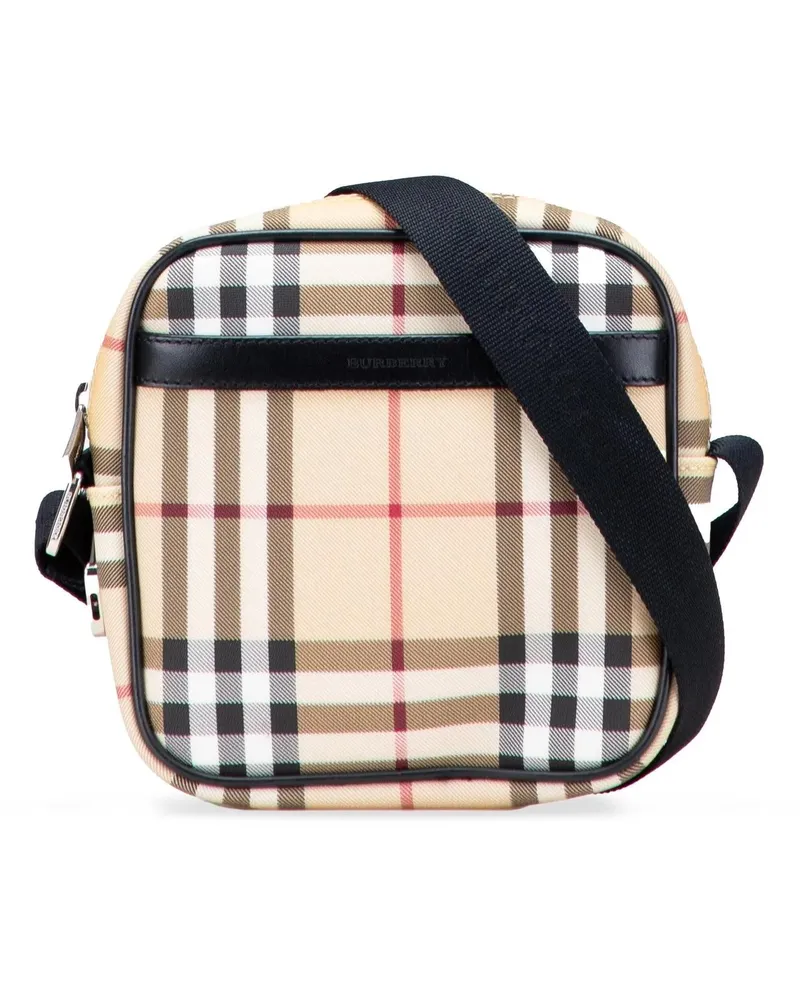 Burberry Hobo Bags House Check Canvas Crossbody braun Braun