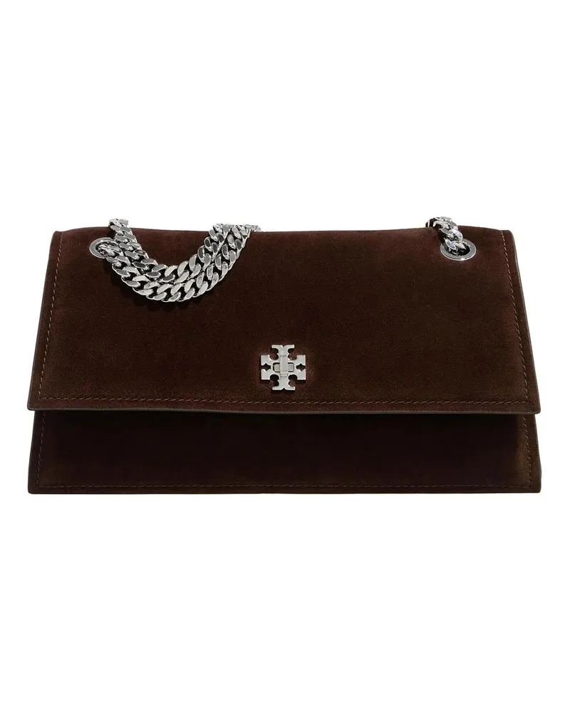 Tory Burch Crossbody Bags Kira Turnlock Suede Shoulder Bag braun Braun