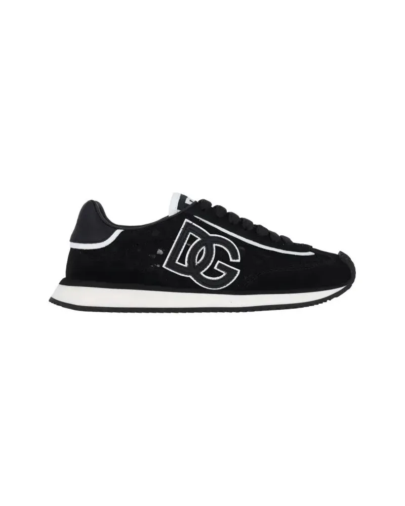 Dolce & Gabbana Low-Top Sneaker "Cushion" Sneakers – Black schwarz Schwarz