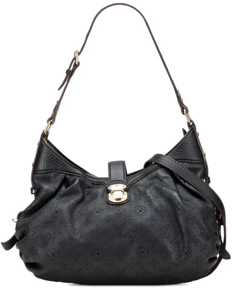 Louis Vuitton Hobo Bags Monogram Mahina XS schwarz Schwarz