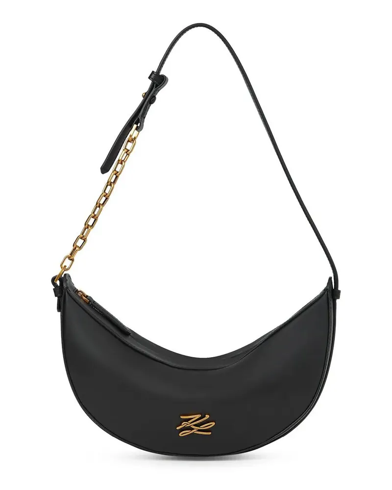 Karl Lagerfeld Hobo Bags K/Autograph kleine Mondtasche schwarz Schwarz