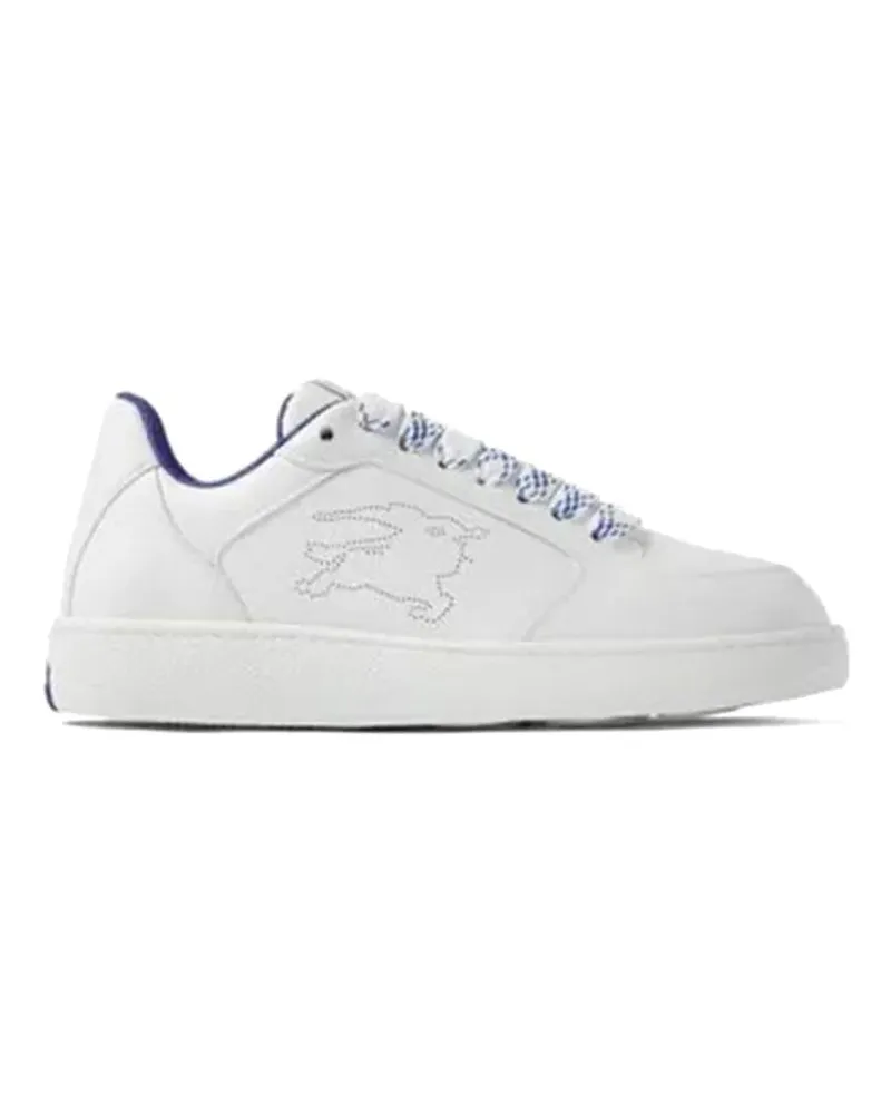 Burberry Low-Top Sneaker Calf Leather Sneakers With Contrasting Sole And Wo weiß Weiß