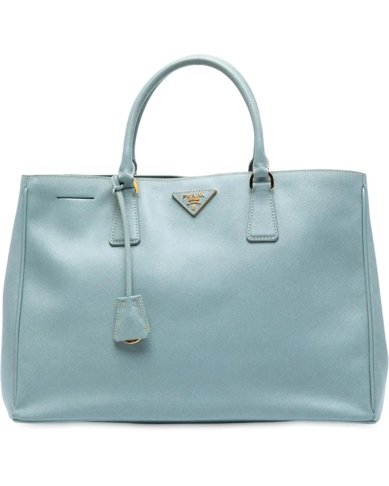 Prada Hobo Bags Large Saffiano Lux Galleria Satchel blau Blau