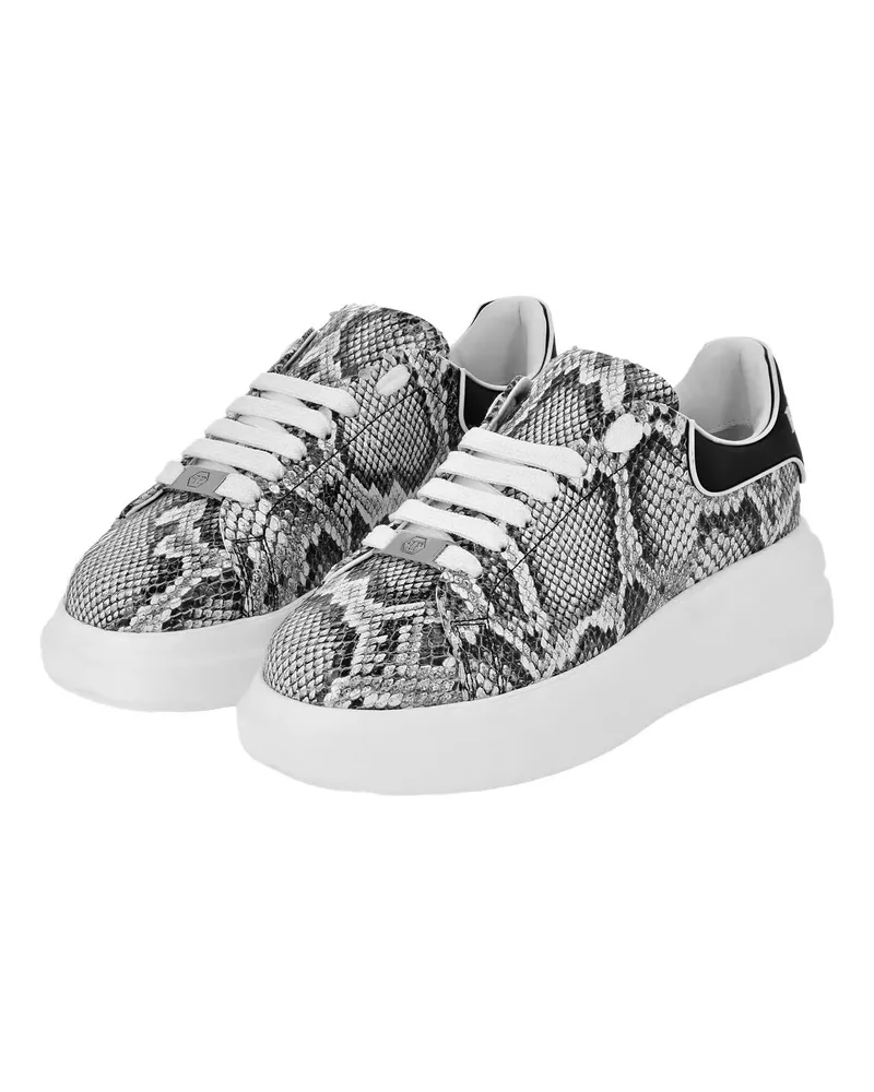 Philipp Plein Low-Top Sneaker Lo-Top Sneakers Python weiß Weiß