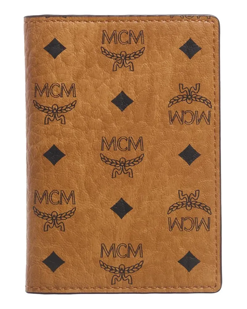 MCM Portemonnaies Aren Visetos Card Case Mni Co, One Size cognacbraun Cognacbraun