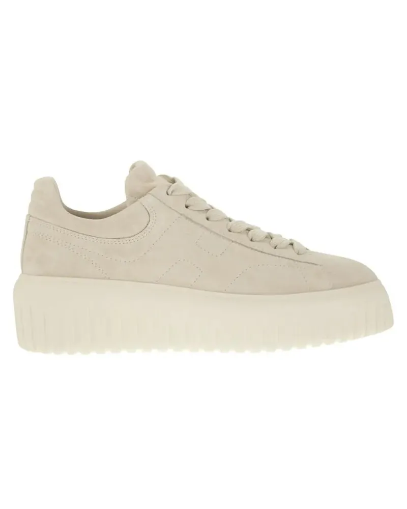 Hogan Low-Top Sneaker Suede H-Stripes Sneakers With Extra-Light Sole beige Beige