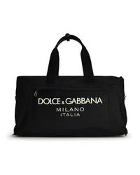 Dolce & Gabbana Reisegepäck Black Nylon Duffel Bag Schwarz