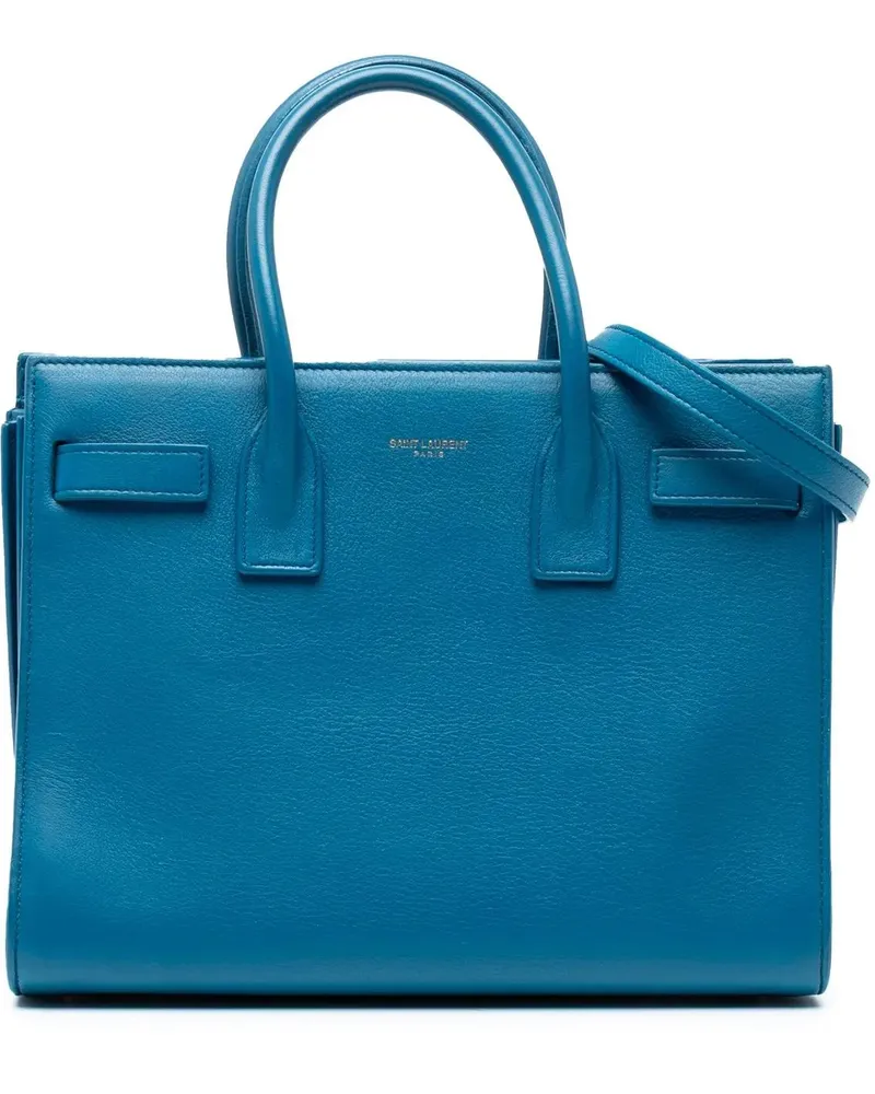 Saint Laurent Hobo Bags Baby Leather Sac De Jour Satchel blau Blau