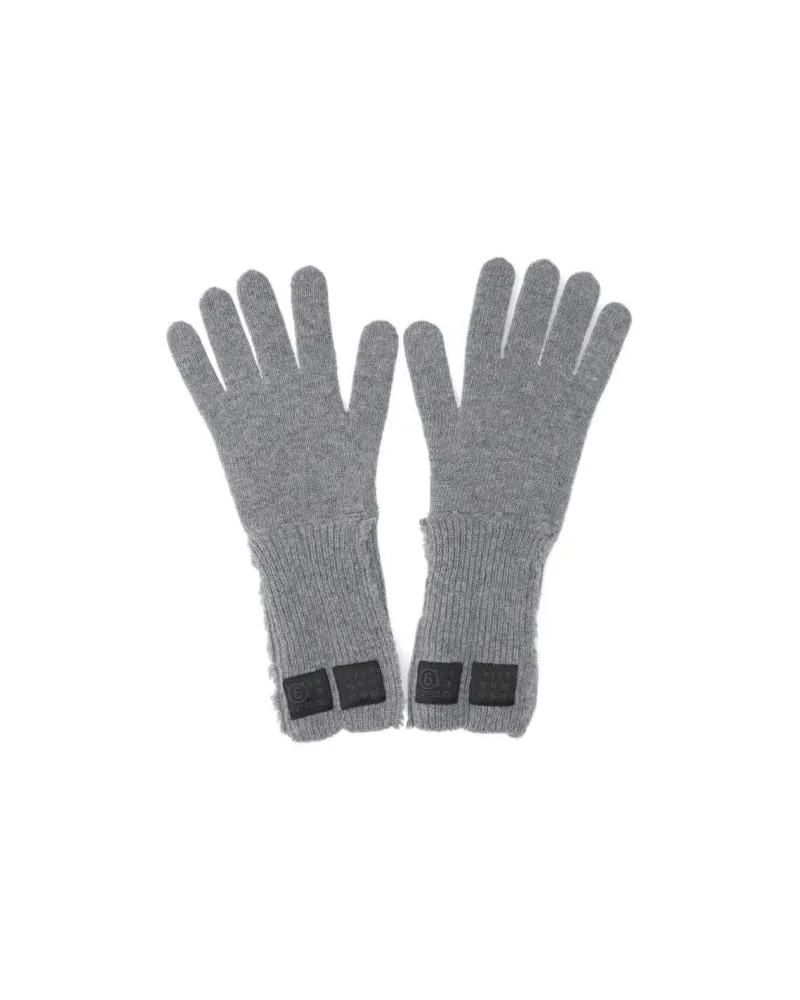 Maison Margiela Handschuhe Sleek Minimalist Grey Gloves With Fitted Silhouett grau Grau